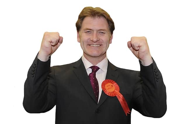 Eric Joyce celebrates his re-election as MP for Falkirk in 2010. He resigned from the Labour party two years later following an incident in a House of Commons bar. Picture: Michael Gillen/JP Resell
