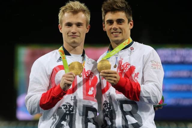 Great Britain's Jack Laugher and Chris Mears won gold in the men's synchronised three metres springboard. Picture: David Davies/PA Wire