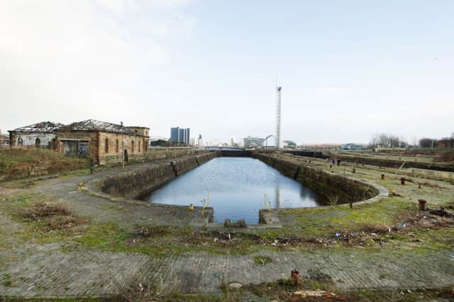 The graving docks were abandoned in 1988 and are now among the last remnants of Glasgow's martime industry. Picture: John Devlin/TSPL