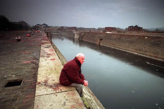 A 1997 picture of naval architect Alex McNicol, who worked at the Govan docks and later campaigned for their preservation. Picture: Donald MacLeod/TSPL
