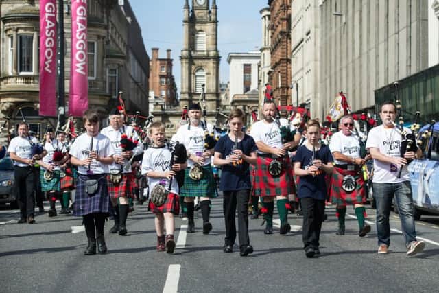 Pipers of all ages have made Glasgow resound. Picture: John Devlin