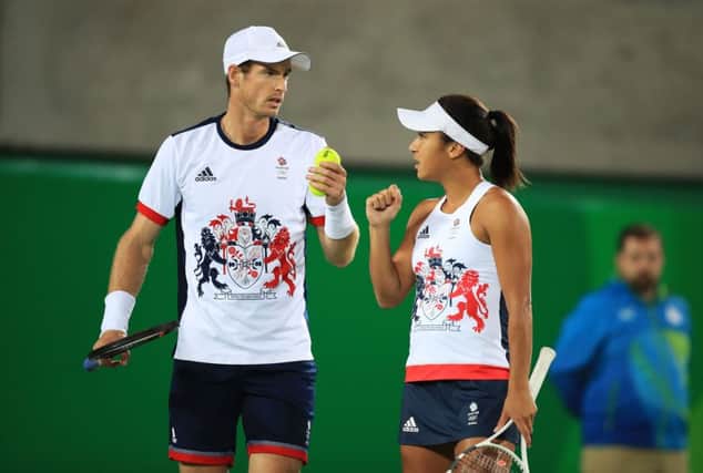 Andy Murray and Heather Watson teamed up well at short notice