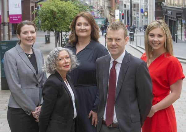 From left: Claire Raftery, Claire Thomas, Zoe McDonnell, Iain Buchanan and Victoria Anderson. Picture Peter Devlin