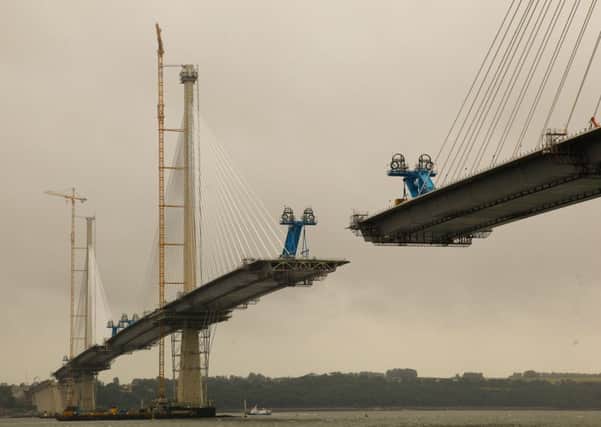 The Forth Crossing is now not far from completion. Photograph: Scott Louden
