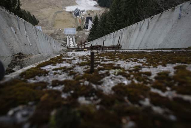 The ski jump used during the 1984 Sarajevo Winter Olympics. Picture: Amel Emric