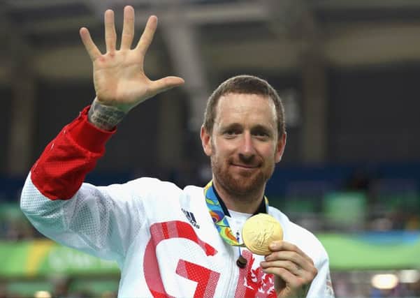 Sir Bradley Wiggins collects his fifth Olympic gold medal on Friday, to go with a silver and two bronze medals. Picture: Bryn Lennon/Getty Images