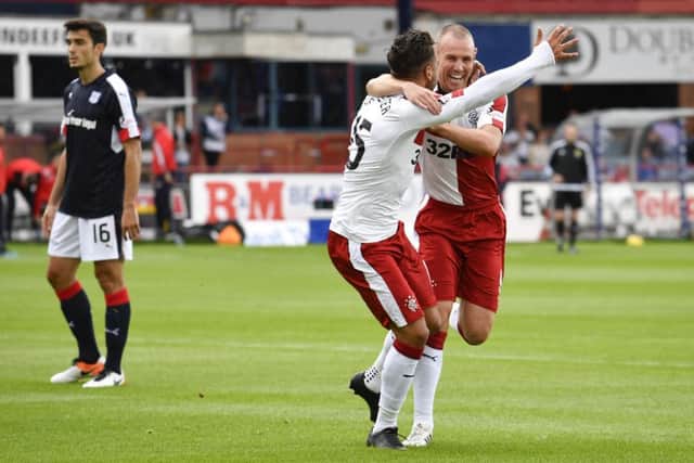 Goals from Harry Forrester and Kenny Miller gave Rangers a 2-1 victory over Dundee. Picture: SNS