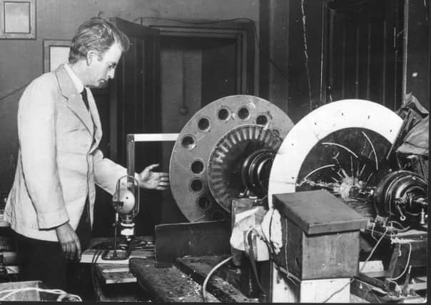 John Logie Baird pictured carrying out a demonstration. Picture: Contributed