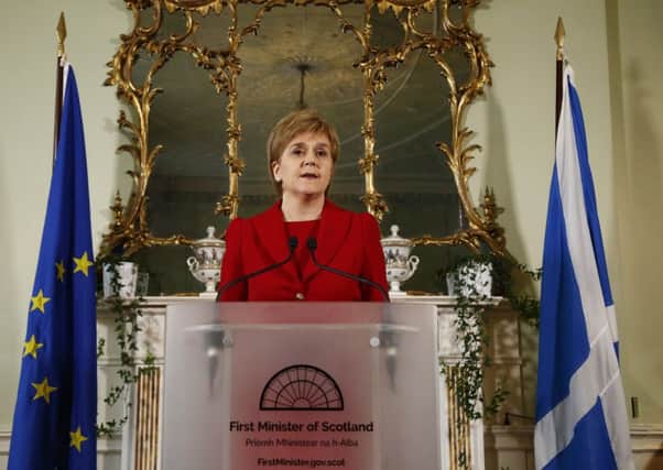 Ms Sturgeon, Scotlands First Minister, has pledged to explore all options to keep Scotland in the EU after its citizens voted overwhelmingly to Remain. Picture: contributed