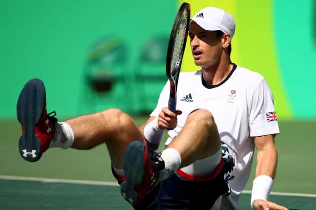 Andy Murray wins a remarkable rally to set up match point. PICTURE: Getty Images