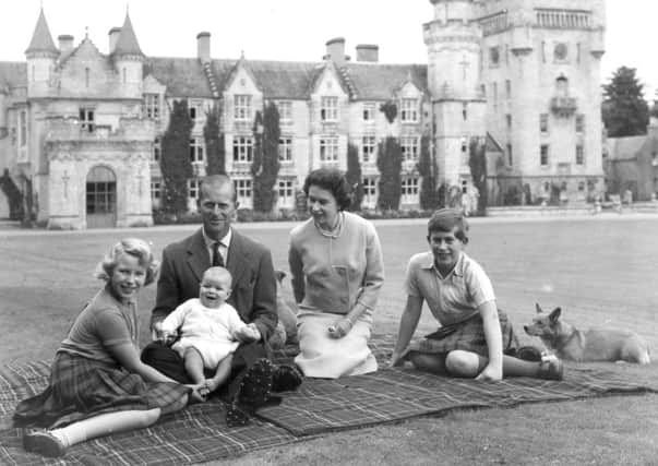 Queen Elizabeth II and her family outside Balmoral Castle. Picture: Getty Images