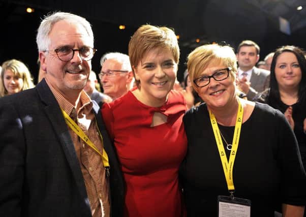 Robin Sturgeon failed to join daughter Nicola and wife Joan as an election winner, blaming Unionist alliance. Picture: AFP/Getty Images