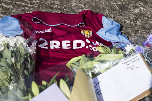 Flowers placed down as tributes to Dalian Atkinson . Picture: SWNS