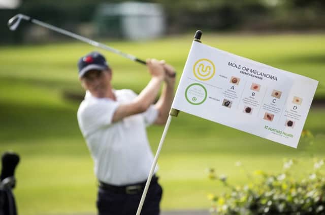 Scottish golfer Stephen McAllister helps launch the new health drive. Picture: Lenny Warren