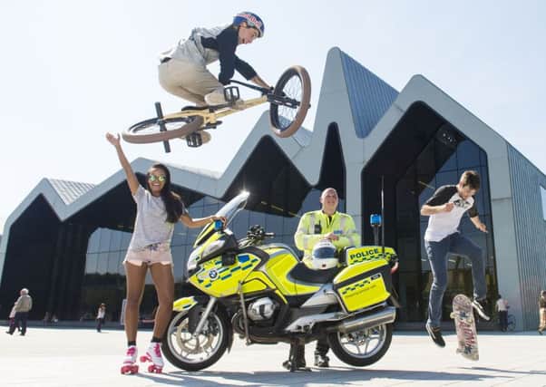 Festival of Wheels will bring roller skating, skateboarding, BMX biking and the emergency services Blue Light Festival together at Riverside Museum. Picture: SNS Group