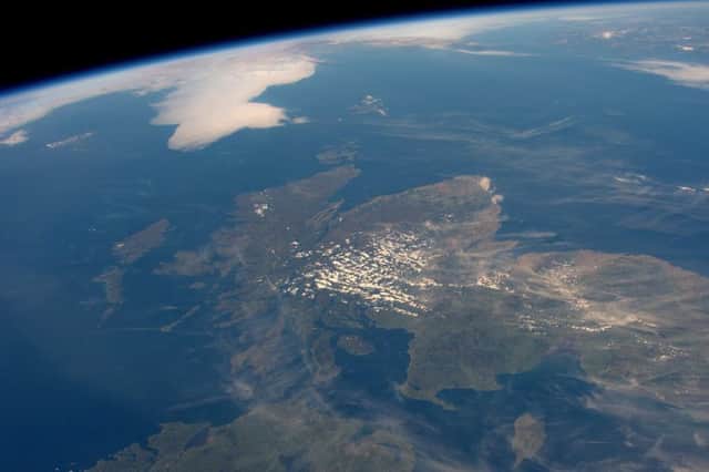 Astronaut Jeff Williams' picture of Scotland on a 'rare cloudless day'. Picture: Jeff Williams/NASA