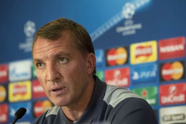 Celtic manager Brendan Rodgers speaking ahead of tonight's tie versus Hapoel Be'er Sheva. Picture: SNS