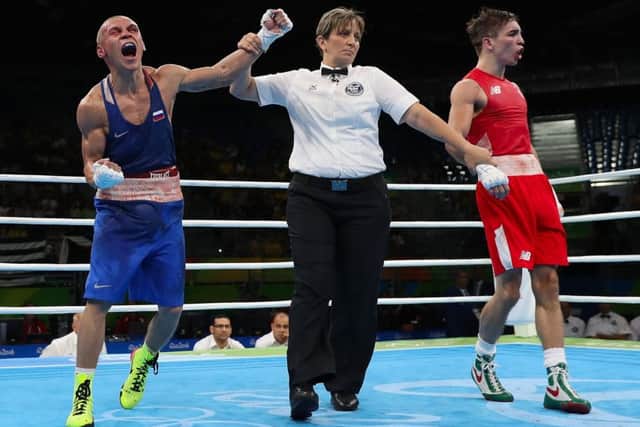 Irelands Michael Conlan was furious about losing to Vladimir Nikitin. Picture: Getty