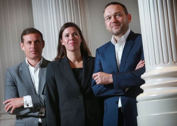 From left: James Colhoun, Fiona James-Martin and Duggie Carlyle. Picture: Stewart Attwood