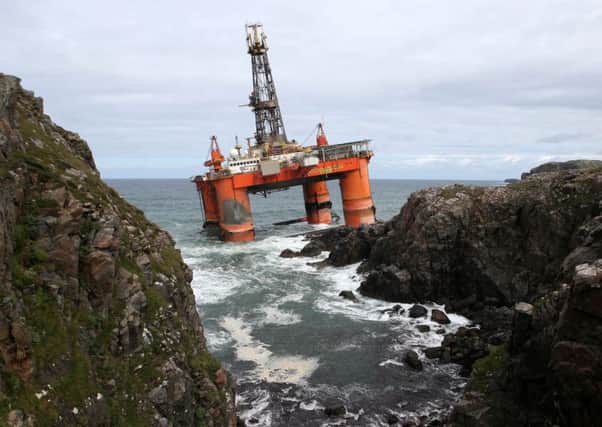 Details of the salvage plan surrounding the ground Transocean oil rig are expected to be revealed at a public meeting. Picture: PA