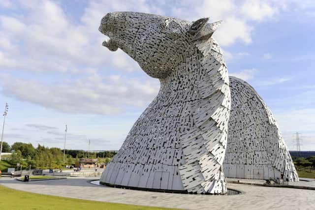 A view of the Kelpies. Picture: Michael Gillen.