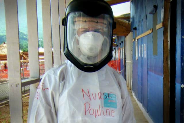 Nurse Pauline Cafferkey while being treated for Ebola. Handout/PA Wire