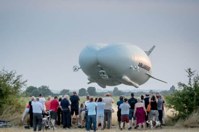 Part-aeroplane, part-helicopter and part-airship, the Airlander is the biggest aircraft in the world. Picture: SWNS