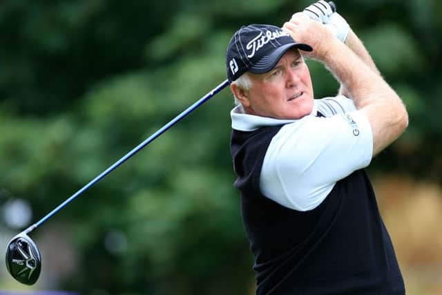 Ronan Rafferty on his way to a nine-under 63 in the first round of the Prostate Cancer UK Scottish Senior Open at Archerfield Links. Picture: Phil Inglis/Getty Images