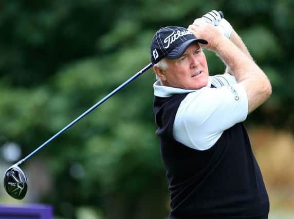 Ronan Rafferty on his way to a nine-under 63 in the first round of the Prostate Cancer UK Scottish Senior Open at Archerfield Links. Picture: Phil Inglis/Getty Images