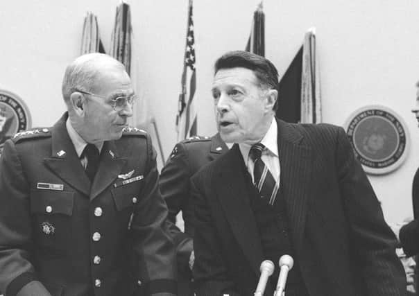 Gen. John W. Vessey Jr (left), Chairman of the US joint chiefs of staff. Picture: AP