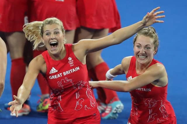Concerns that Paralympics in Rio might not match heights of Olympics where Britain's Georgie Twigg (left) and Shona McCallin celebrate historic gold. PICTURE: PA Wire.