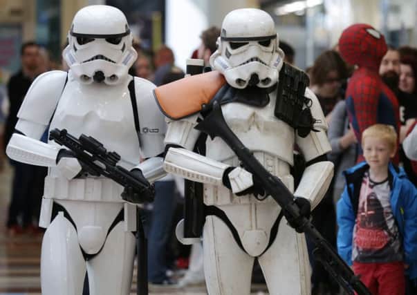 Star Wars Stormtroopers take part in Glasgow Comic Con.  Picture: David Cheskin/PA Wire