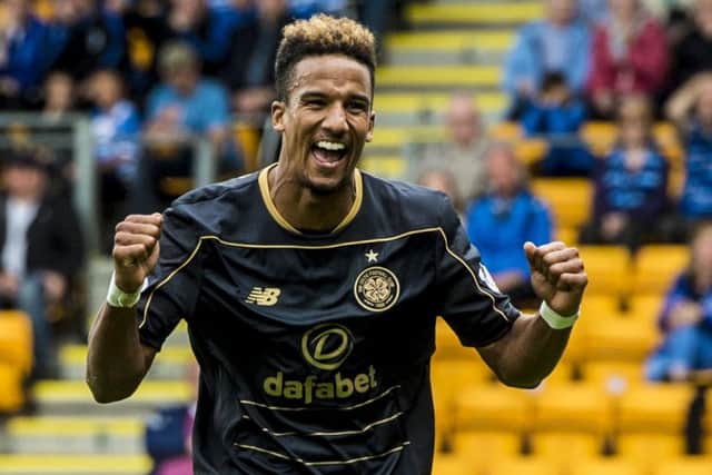 Celtic's Scott Sinclair celebrates his goal in the 4-2 win over St Johnstone. Picture: Craig Williamson/SNS