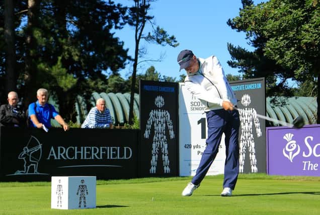 England's Paul Eales tees off at the first in the final round at Archerfield Links. Picture: Phil Inglis/Getty Images