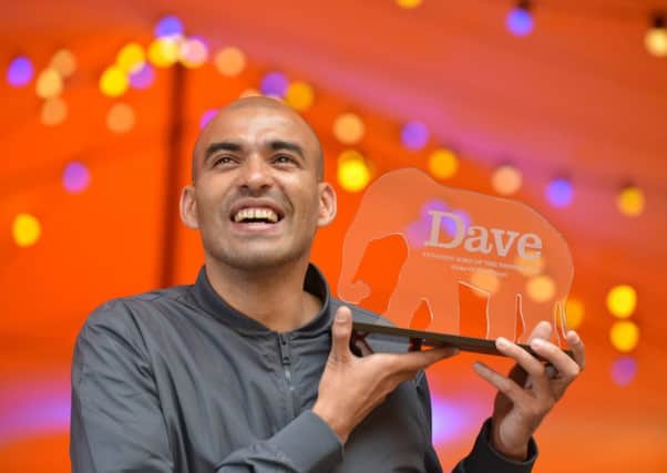 Comedian Masai Graham wins the Dave Funniest Joke of the Fringe 2016 award. Picture: SWNS