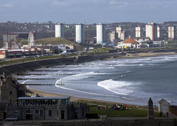 The beach in Aberdeen has a number of lifesaving devices, most of which were brought to bear during the incident. Picture: Robert Perry