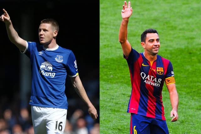 James McCarthy and Xavi have both been linked with Celtic. Pictures: Getty Images