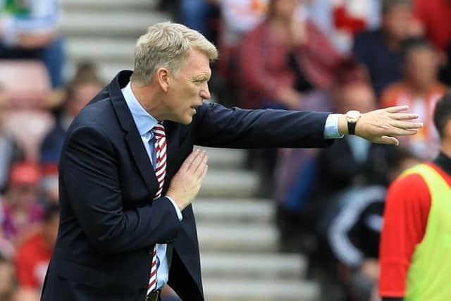 David Moyes Black Cats were reduced to just one fit central defender during their defeat by Middlesbrough. Picture: AFP/Getty