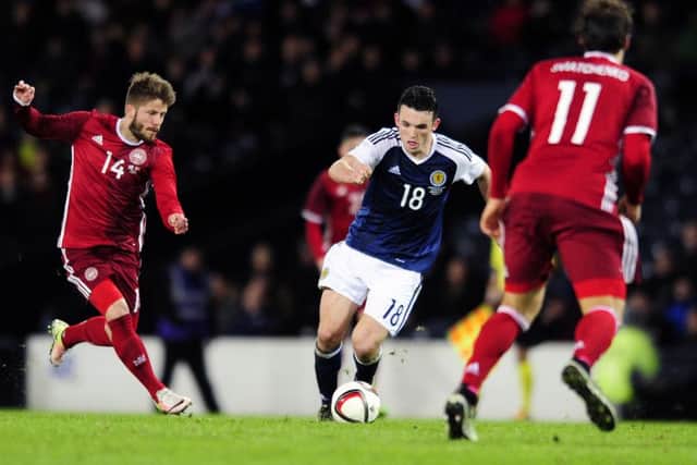 John McGinn has been called up to the Scotland squad after featuring in recent friendlies. Picture: Michael Gillen