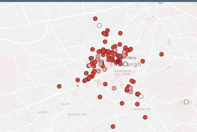 The Edinburgh Slavery Map. Picture: ScotlandSlaveryMap.com