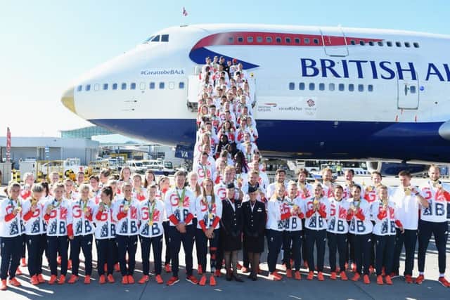 Team GB touched down at Heathrow with 67 medals, including 27 gold and 23 silver  their best performance in over a century. Picture: Getty Images
