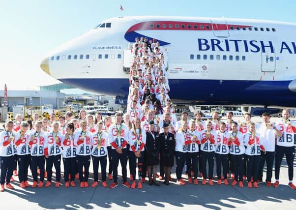 Team GB touched down at Heathrow with 67 medals, including 27 gold and 23 silver  their best performance in over a century. Picture: Getty Images