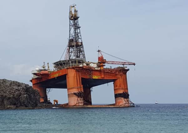 The Transocean Winner has been successfully refloated. Picture: Hilary Duncanson/PA Wire
