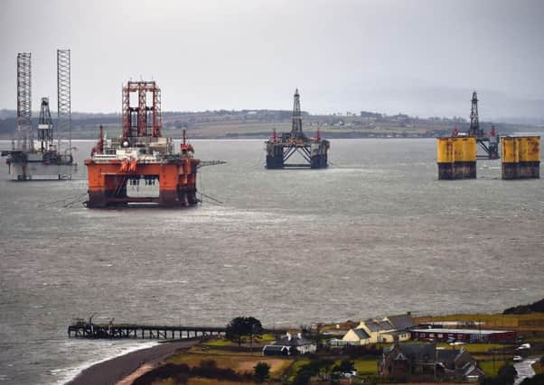 Rigs anchor in the Cromarty Firth as the oil downturn bites. Picture: Jeff J Mitchell/Getty Images