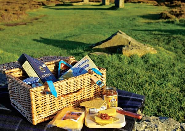 Winning combination: A picnic at a visitor destination  the Ring of Brodgar  promotes produce from Orkney. Picture: VisitScotland
