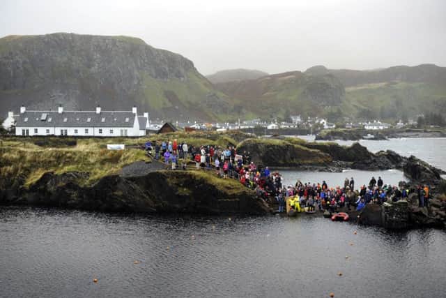 The 2009 World Stone Skimming Championships take place on Easdale. Picture: Jane Barlow/TSPL