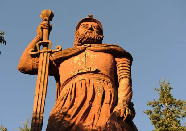The William Wallace Statue situated overlooking the River Tweed at Bemersyde estate near Melrose.Pic Ian Rutherford
