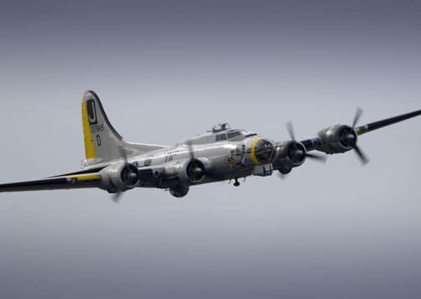 Mearl C Waswick's B-17 "Flying Fortress" made an emergency landing at Strathaven in 1943. Picture: Donald MacLeod