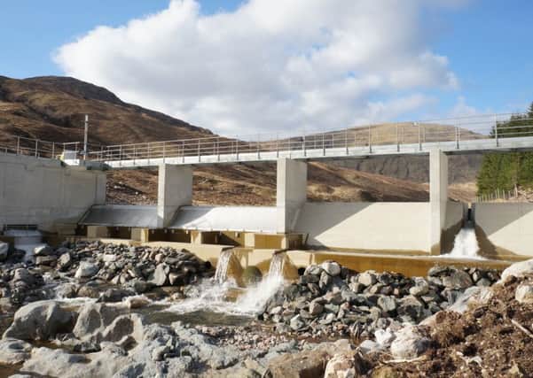 The intake weir at Scotland's latest hydro scheme. Picture: Contributed