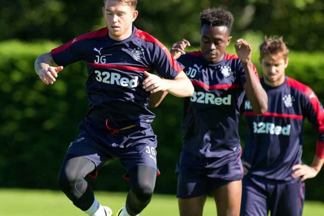 Rangers FC via Press Association Images
Rangers' Joe Garner training at The Rangers Football Centre.